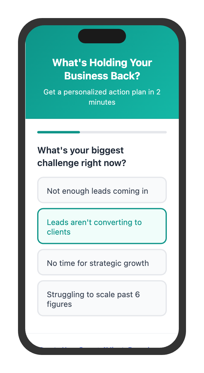 Lead quiz for Coaches & Consultants