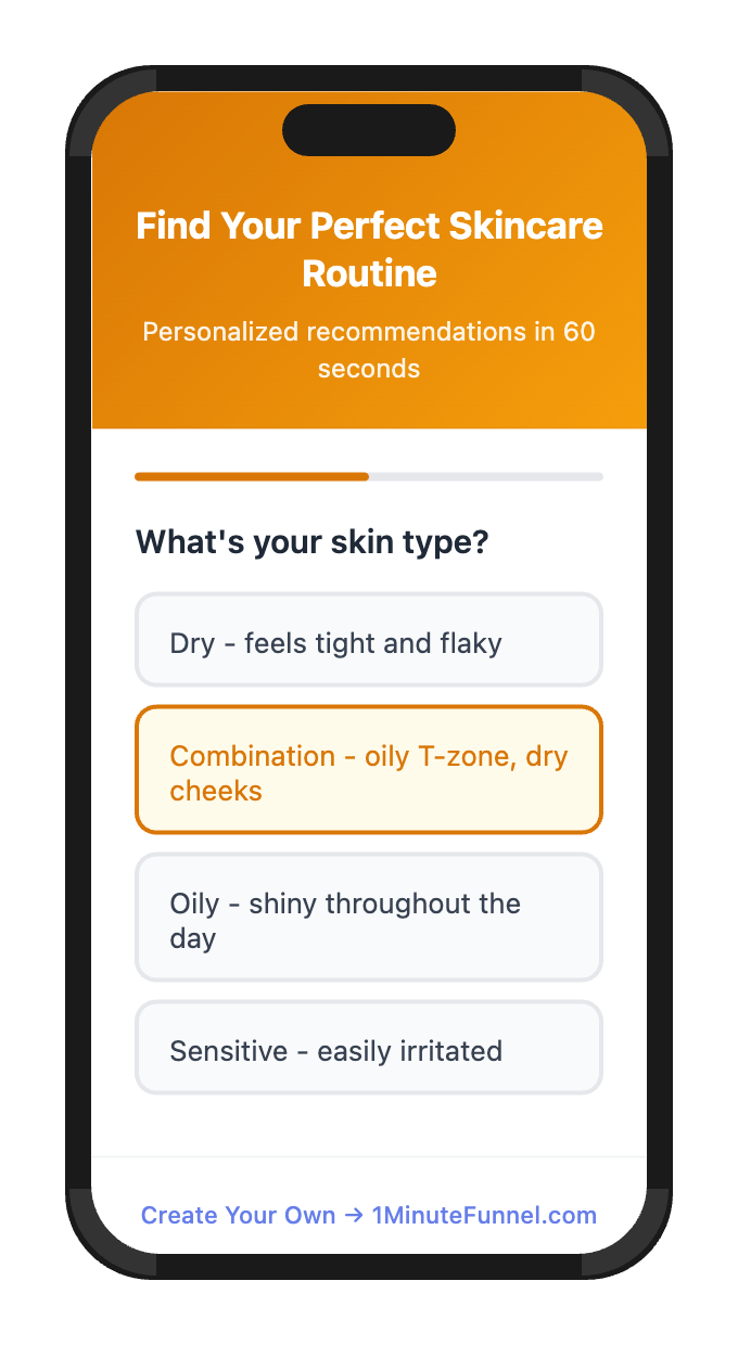 Lead quiz for E-commerce Brands
